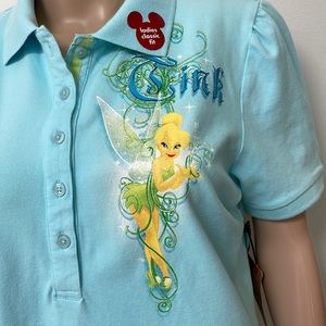 Disney store shirt Tinkerbell shirt polo medium